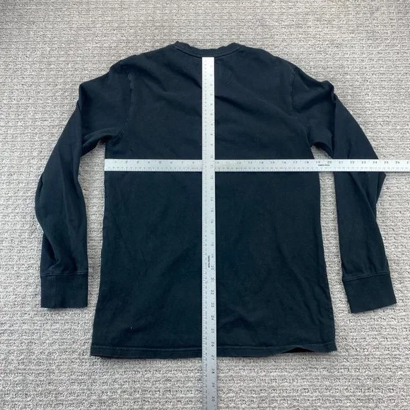 Champion Shirt Men Small S Black Long Sleeve T-Shirt Spell Out Activewear Sports - Picture 6 of 8